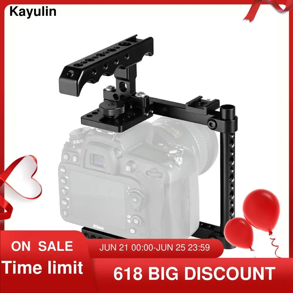 Kayulin набор клетки для камеры с верхней ручкой и башмаком Canon 600D 70D 80D | Отзывы и видеообзор