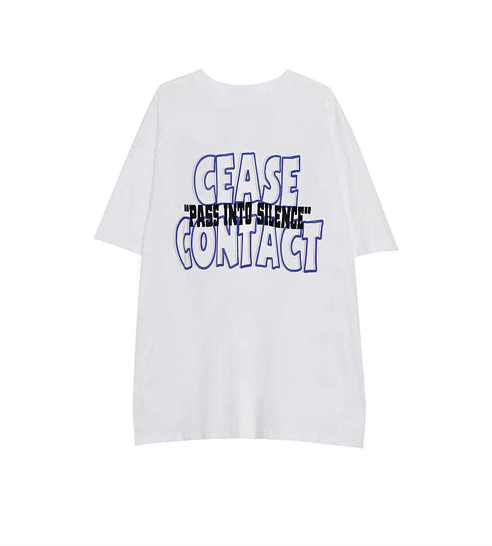 

Men Summer Clothing 2021 Male Streetwear Men Hip Hop Loose Half Sleeve T-Shirt Gothic Kawaii Couple Letter Print T-Shirt