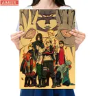 AIMEER аниме ниндзя Пальма Шаринган и ниндзя седьмого поколения ретро крафт-бумага плакат для бара Кафе Декор Картина 51x35,5 см