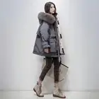 Женское пальто с большим капюшоном из натурального Лисьего меха, модное зимнее плотное теплое пальто из натурального Лисьего меха, теплая верхняя одежда оверсайз, F04