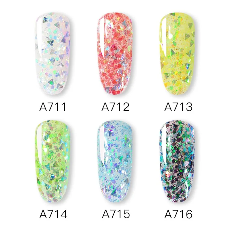 Полуперманентный Гель-лак для ногтей ROSALIND ослепительный Алмазный Гибридный лак