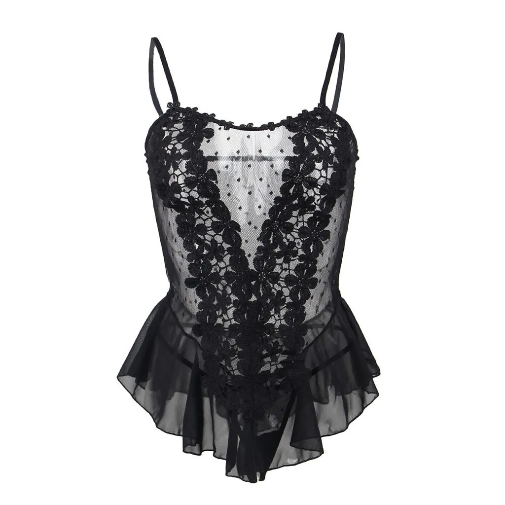 

XL-9XL Plus Size Erotic Nightdress Sexy Women Intimate Underwear Embroidery Lace Sexy Lingerie Transparent Dress Porno Babydoll
