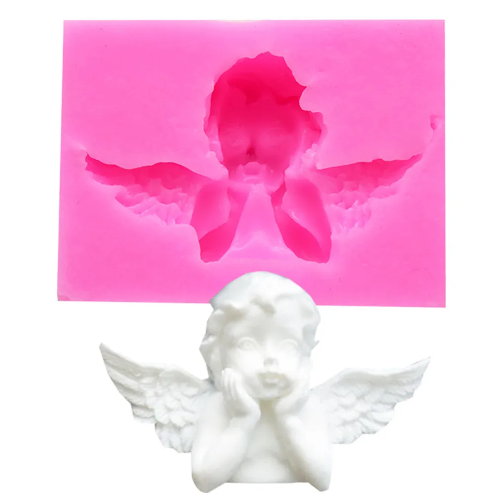 3D Angel Детские Силиконовые Формочки Fondant (сахарная) форма для пирога посуда