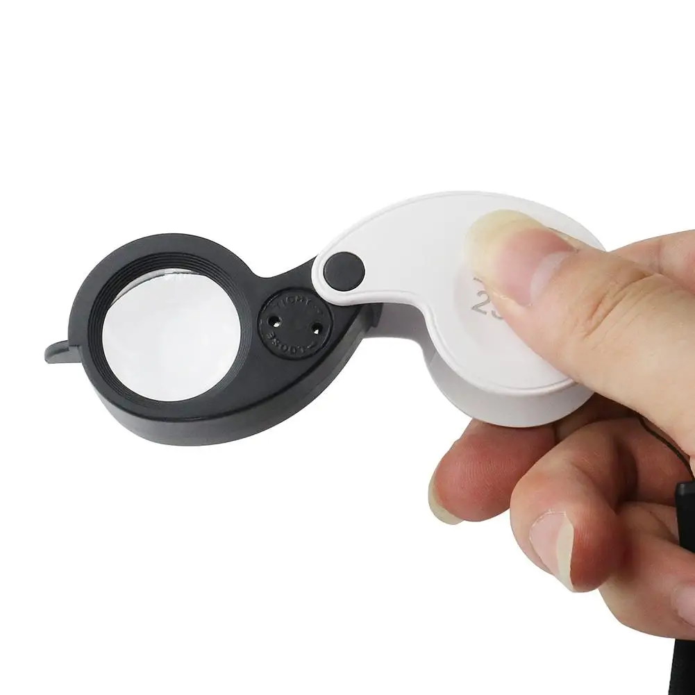 Портативная Лупа для ювелирных изделий лупа с увеличительсветодиодный стеклом