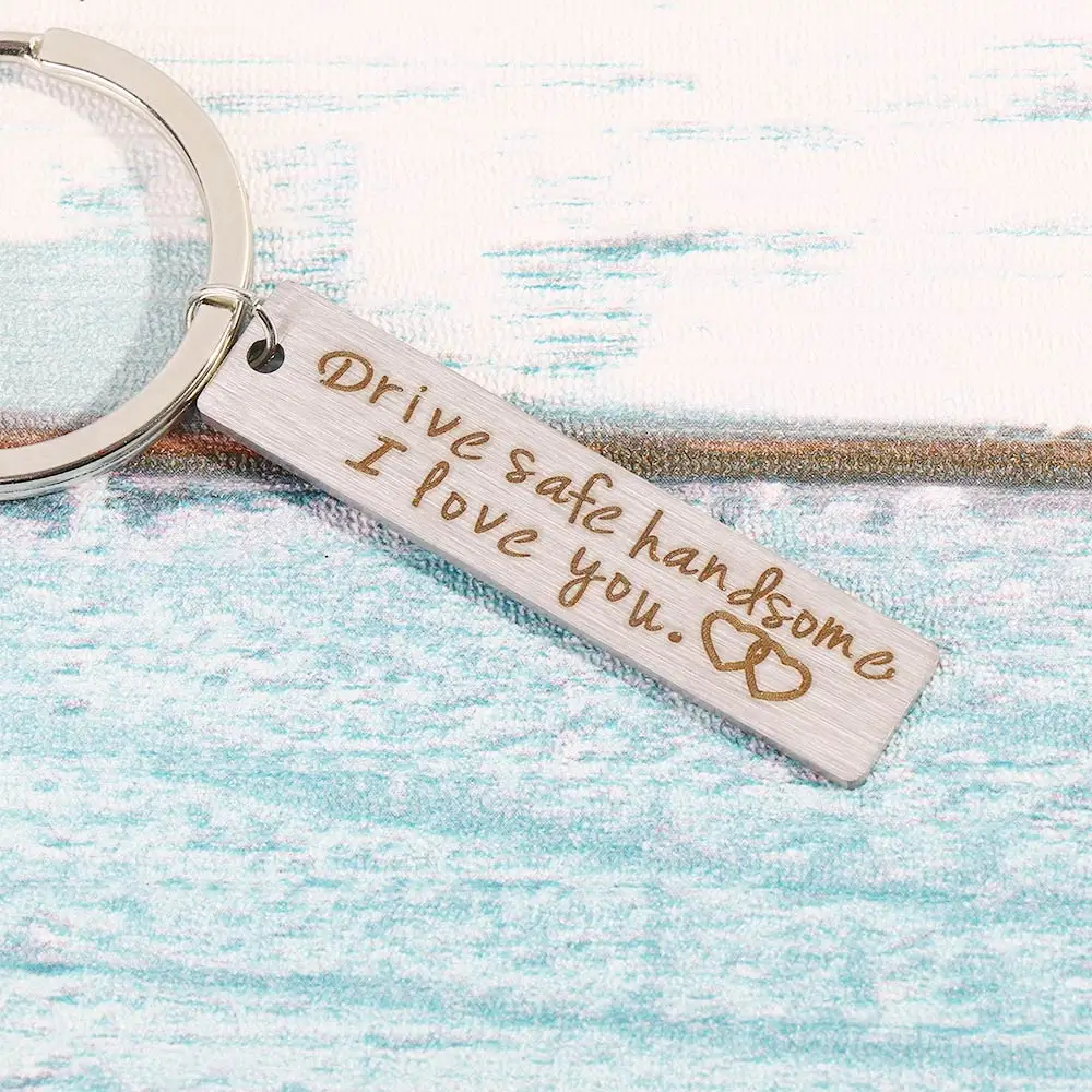 Нержавеющая сталь безопасность вождения гравировкой автомобильный брелок для