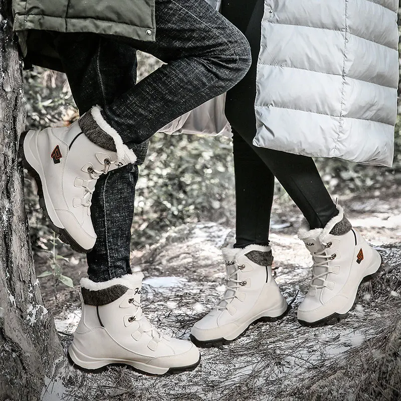 

Men Women Snow Boots Woman Warm Plush Boot Comfortable Casual Shoes Waterproof Non-slip Footwear Outdoor Snow Boots For Couples