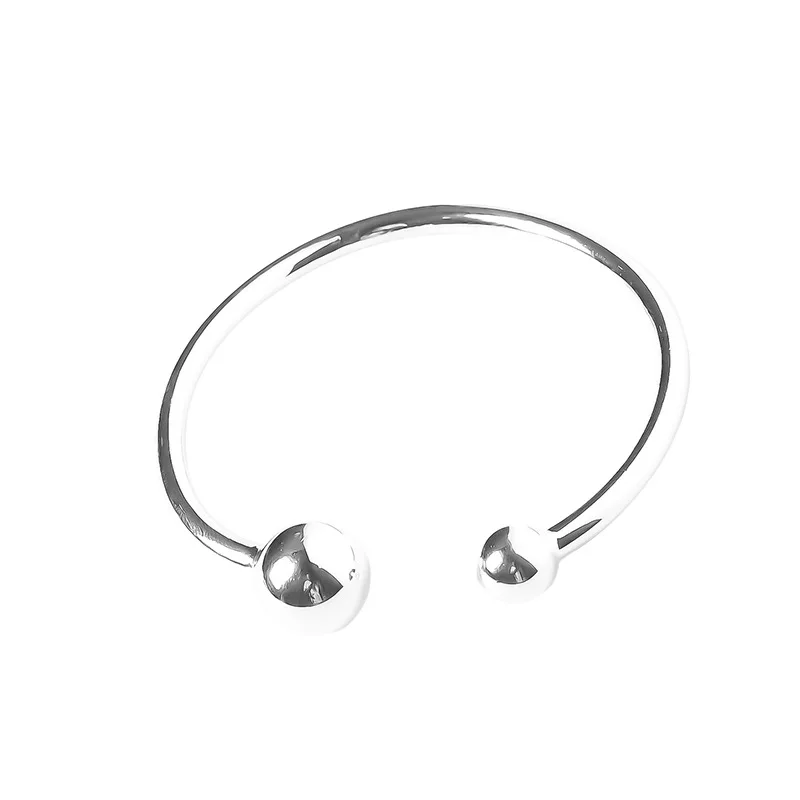 

XIYANIKE 925 Sterling Silver Solid Double Ball Bracelet Female Opening Unique Design Handmade Jewelry Couple Present Wholesale