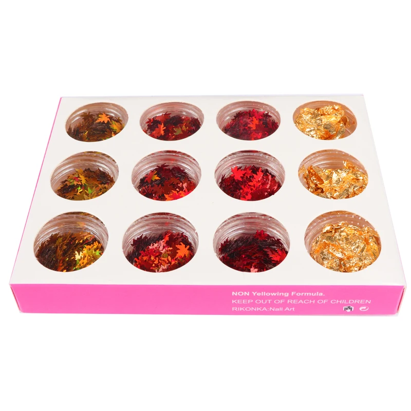 Неоновые Блестки для ногтей в форме бабочки/сердца 3D тонкие кленовые хлопья