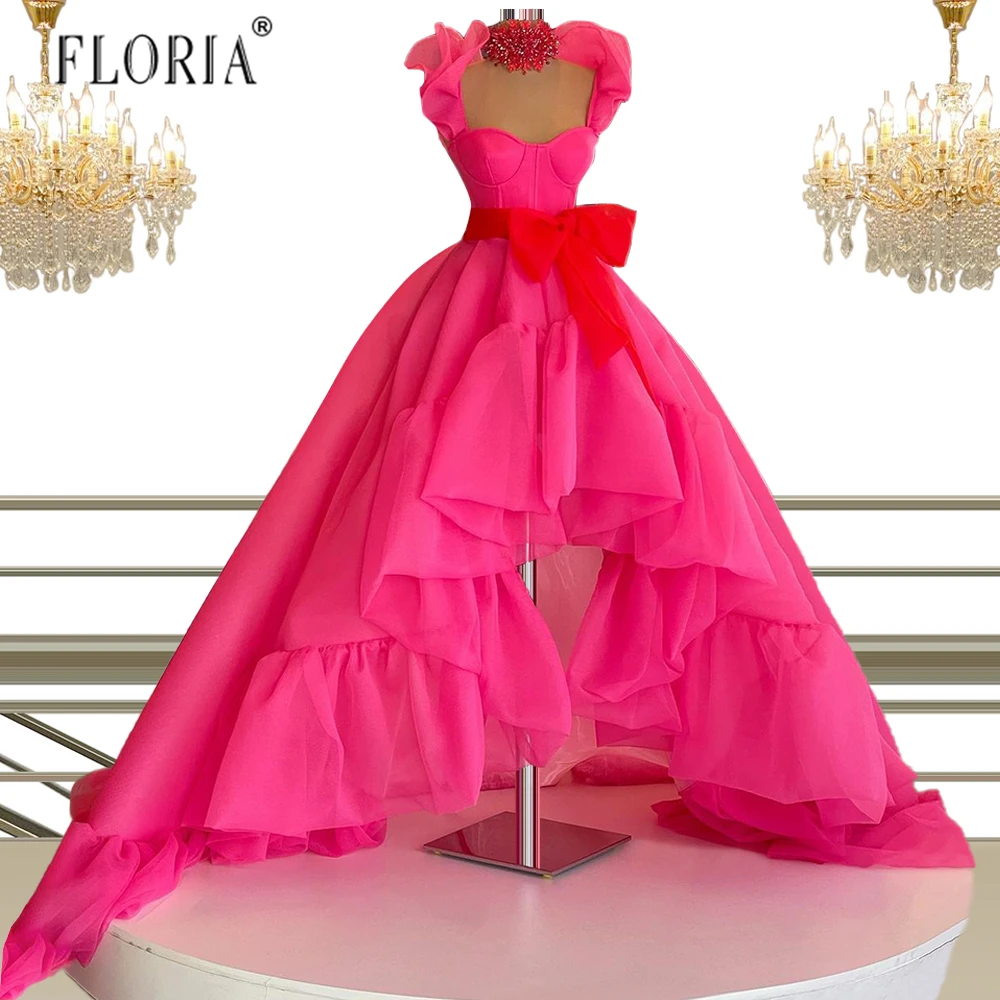 

2022 фуксия платье для выпускного вечера с высокой талией для девушек Vestidos de fiesta длинные халаты платье для выпускного вечера и выпускного веч...