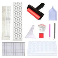 5d diamond painting tools and accessories kits square round roller ruller pen clay tray stylo diamond embroidery tray box sets