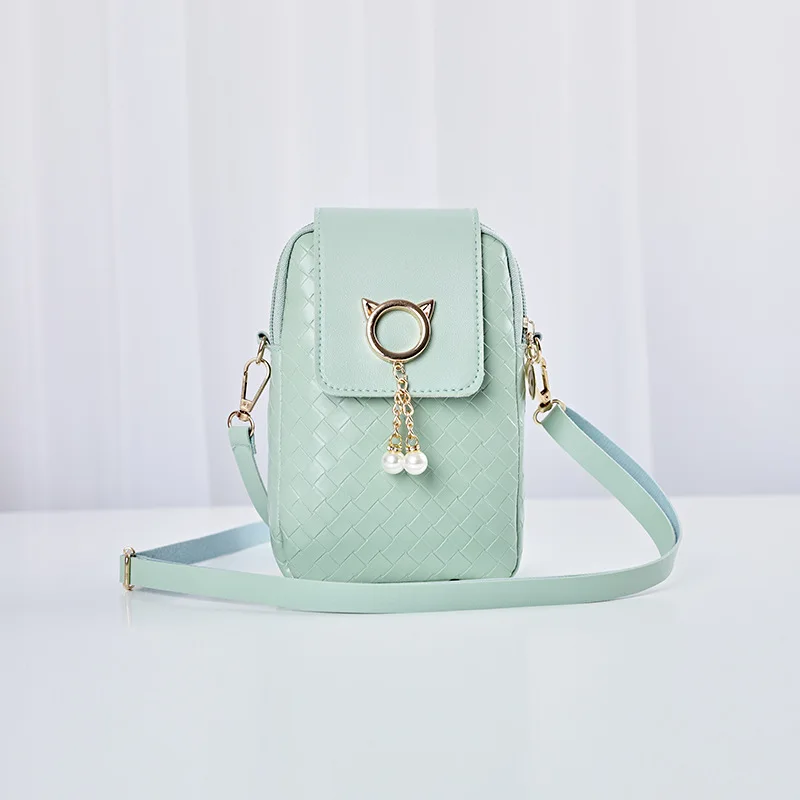 

Fashion Crossbody Handle Bag Female Handbag 2021 Summer New Korean Cell Phone Pocket Casual Tassel Women's Shoulder Diagonal Bag