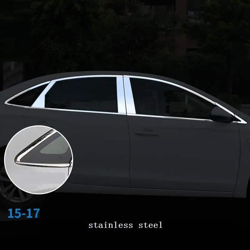 Автомобильная Хромовая оконная магистраль задние панели внешние молдинги яркие