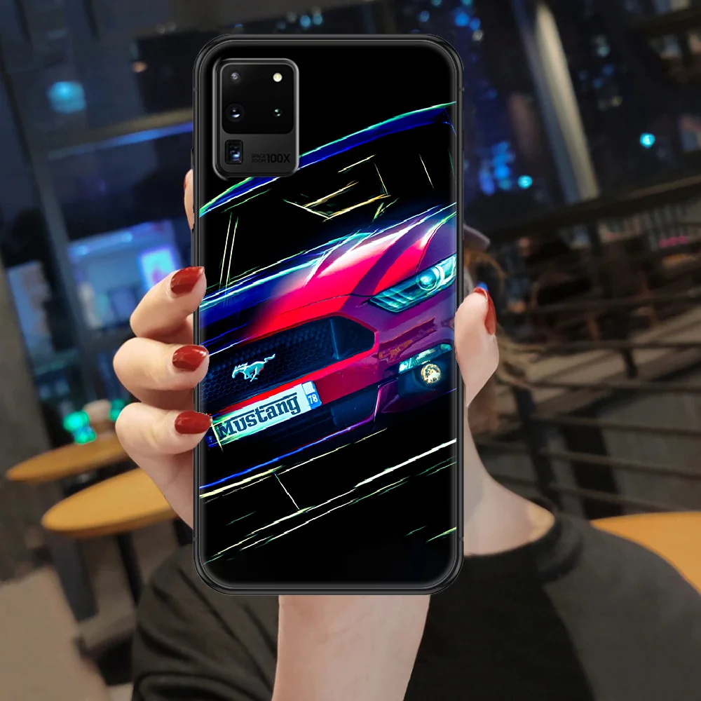 

Cool Mustang Logo Phone case For Samsung Galaxy Note 4 8 9 10 20 S8 S9 S10 S10E S20 Plus UITRA Ultra black fashion shell soft