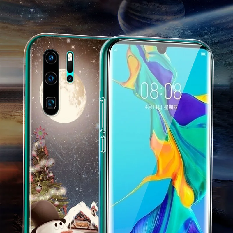 New Year Gifts Christmas Silicone Cover For Honor 30 30S 30i 9 10 9A 9C 9S 9N 10i 10X 9X Lite Pro 5G Phone Case