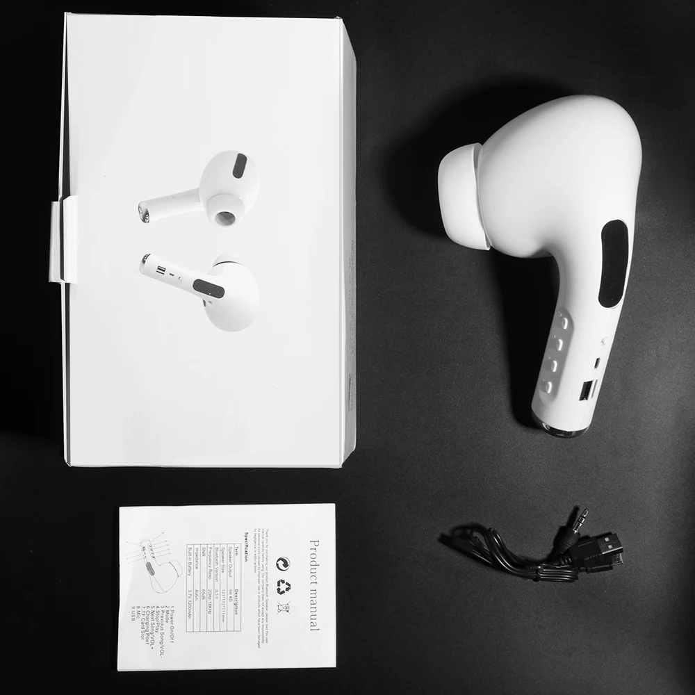 Гигантские наушники беспроводная bluetooth колонка Airbuds портативная звуковая панель