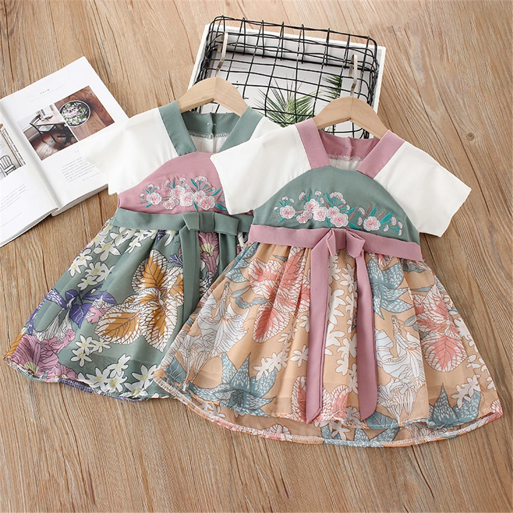 Детский костюм для Хэллоуина Mulan мягкое шифоновое платье с цветочной вышивкой