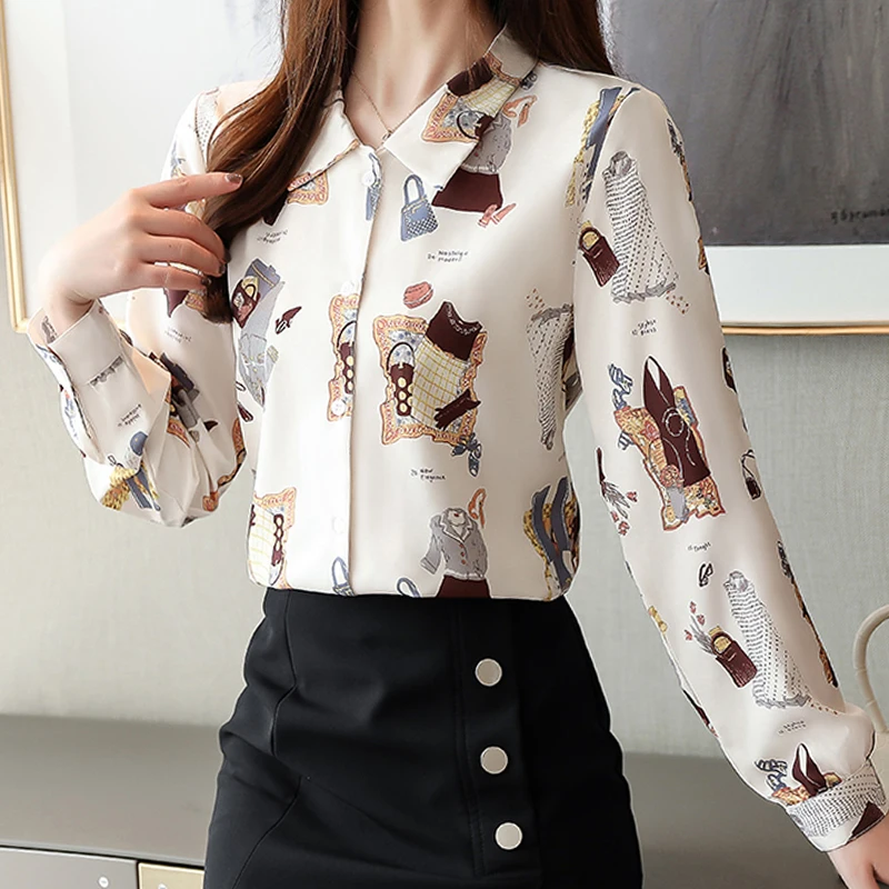 Для женщин блузки и топы для девочек детские комплекты 2021 Blusas Mujer Шифоновая
