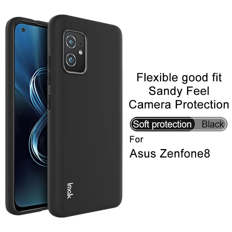 Мягкий матовый чехол-накладка из ТПУ для Asus Zenfone8 / ZS590KS Imak серии UC-3 противоударный