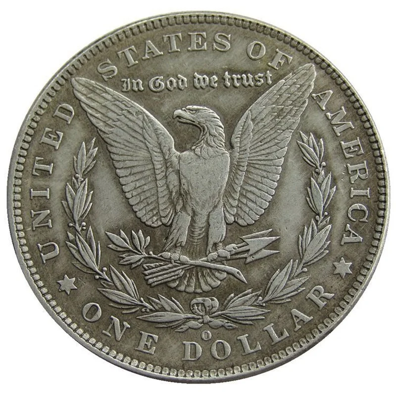 Монета США 1887 CC Морган Один Доллар США Копия с изображением Свободы, покрыта серебром купроникелевого сплава, на которой написано "В Бога мы верим" Америка.