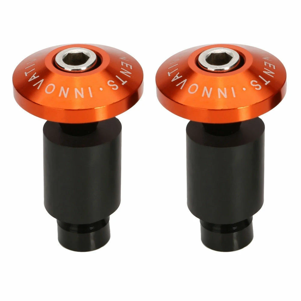

2X CNC Brand New Carved Universal Bike 7/8" Handlebar Grips Bar End Plugs Caps