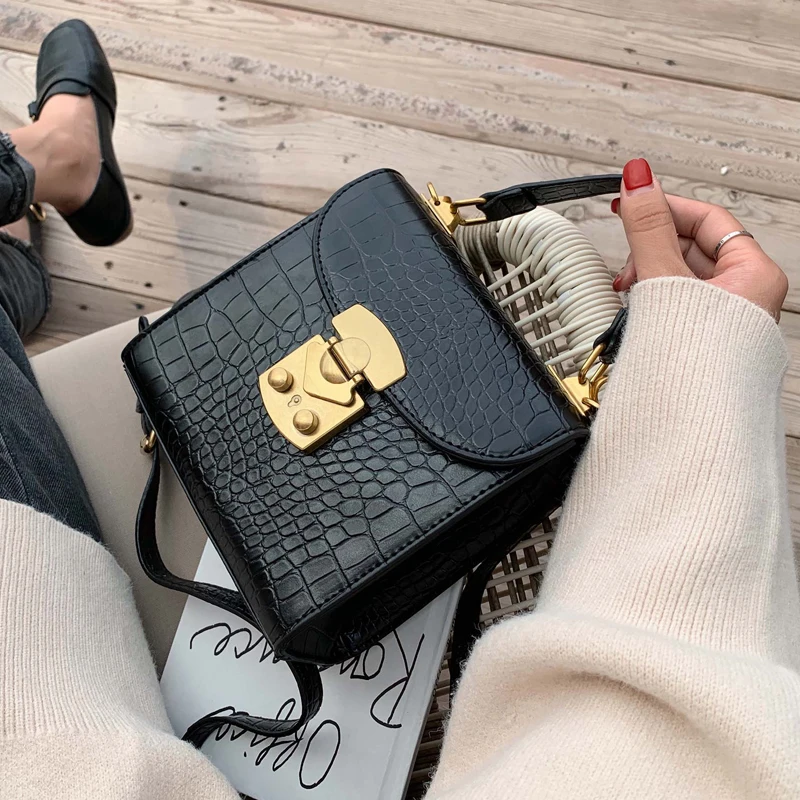 

Women's Bag Women Shoulder Bag Stone Pattern Pu Leather Small Women Purses And Handbags 2021 Summer Luxury Designer Handbags