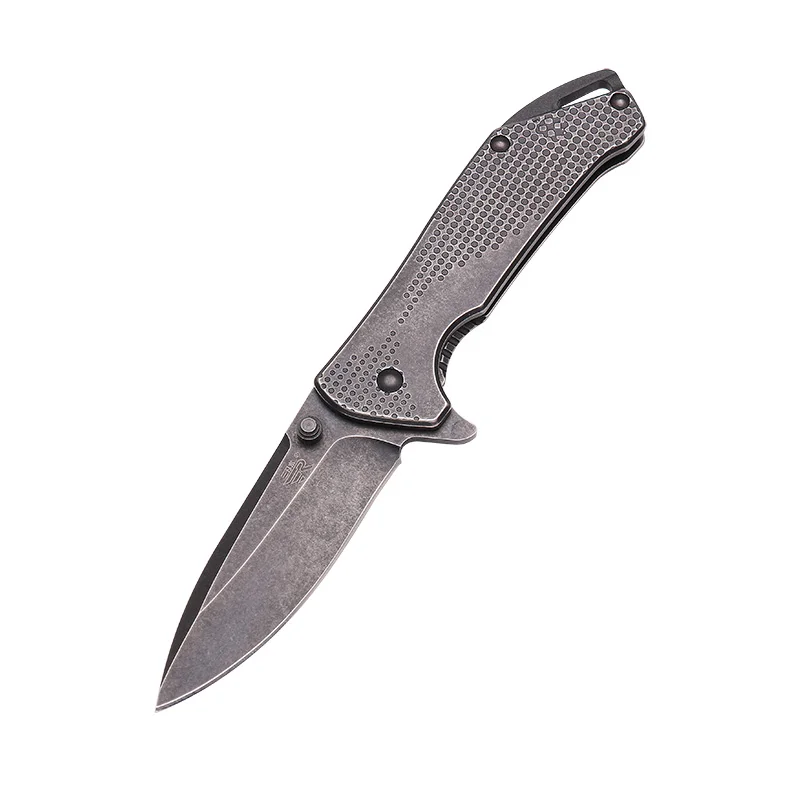 

Sanrenmu 7089 Stone Washed EDC Folding Knife with Belt Clip for Emergency Outdoor Survival Camping