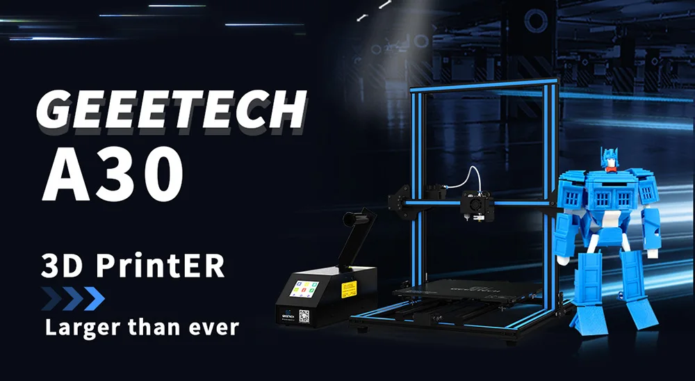 GEEETECH с открытым исходным кодом A30 DIY 3d принтер цветной сенсорный экран Большой принтер зона прерывания 3D-принтер