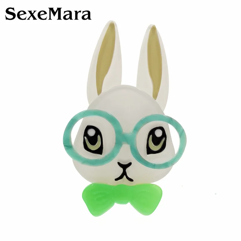 SexeMara акриловая Милая мультяшная Милая брошь с кроликом и булавками значок со смолой Ткань Рюкзак Броши Булавки для детей подарок для девочек
