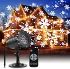 Водонепроницаемый движущийся лазерный проектор со снежинками, уличное освещение для дискотеки, лазерсветильник льник для снегопада, Рождественская Праздничная садовая лампа для ландшафта