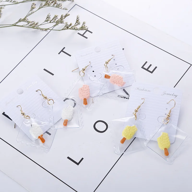 Женские Висячие серьги с фруктами и мороженым в Корейском стиле несколько стилей