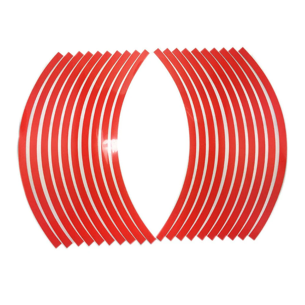 20 полосок красный светоотражающий обод мотоцикла автомобиля полоса колесная