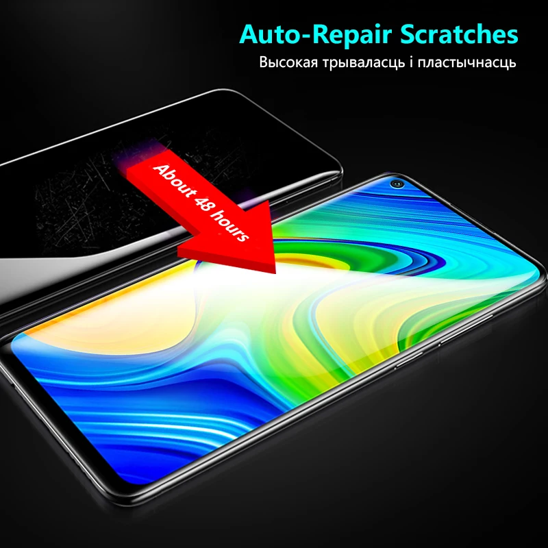 2 шт гидрогелевая пленка + стекло для камеры redmi note9s гидрогель note 10 pro xiaomi 9 s glass 9pro