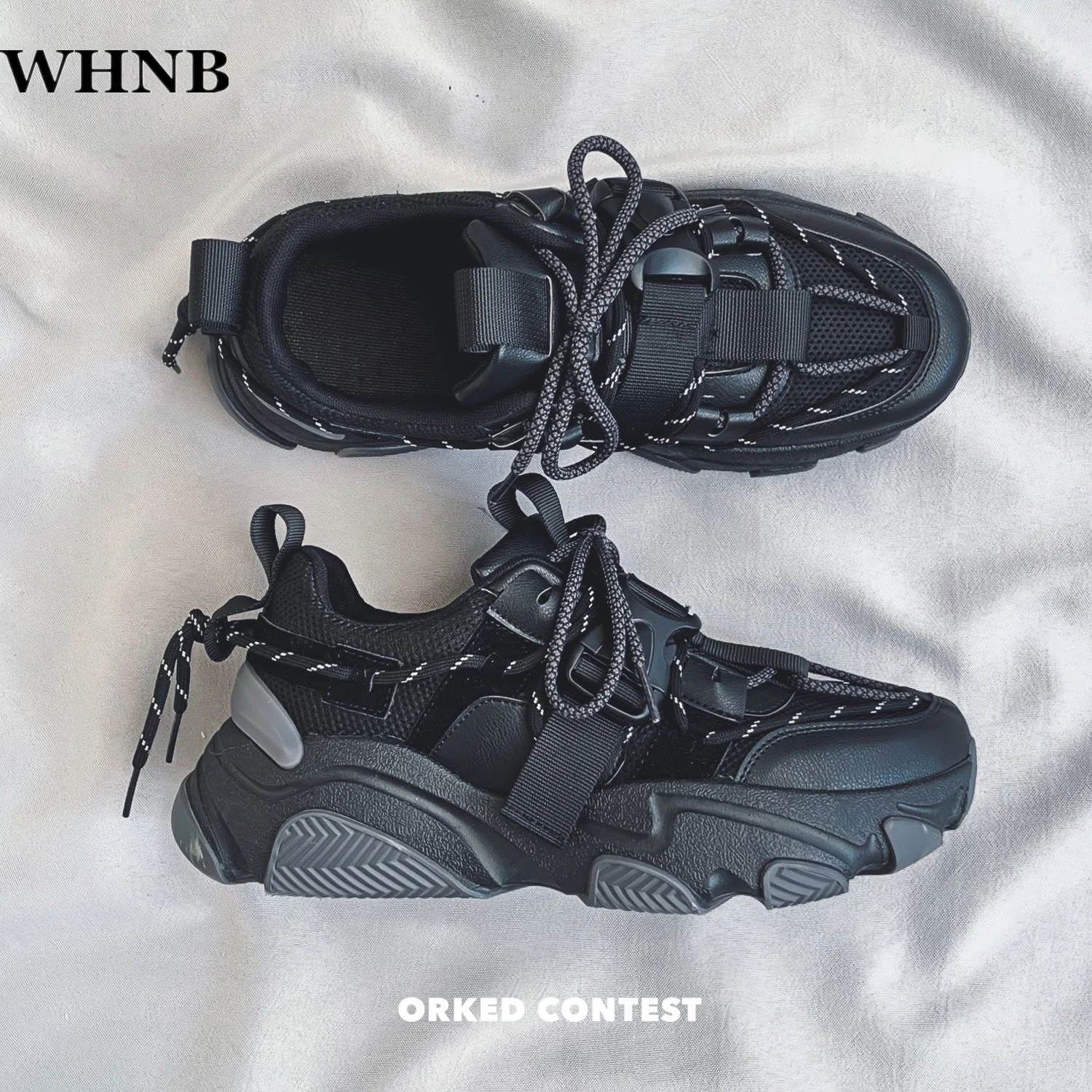 

WHNB Autumn new Men's Casual Shoes Fashion Thick Bottom Man Fashion Sneakers Zapatillas Hombre 2020 Korean Version Men Sneakers