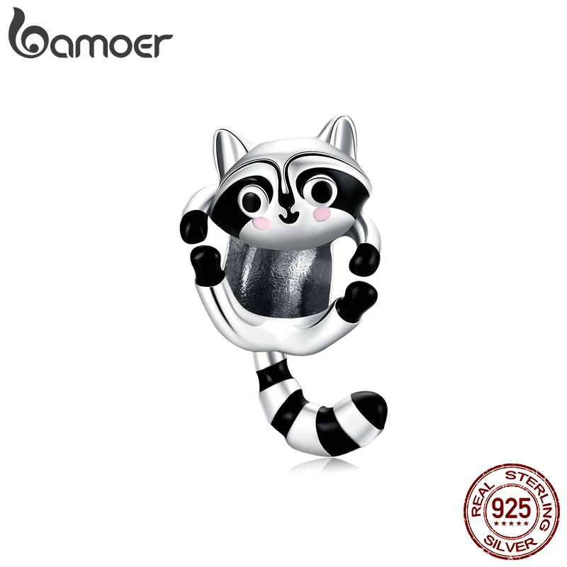 Шарм bamoer из серебра 925 пробы с енотом для оригинального браслета женское