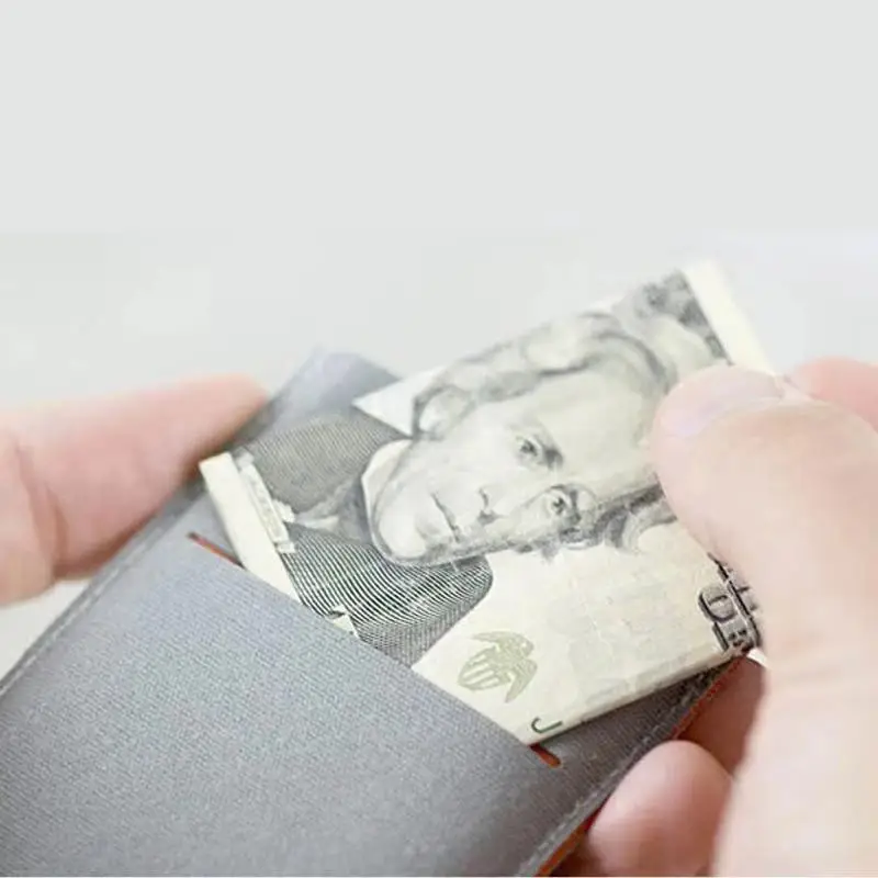 New DAX V2 Mini Card Holder Slim Portable Paper Holder Pulled Design Men Wallet Color Slope 5 Cards Short Money women Purse images - 2
