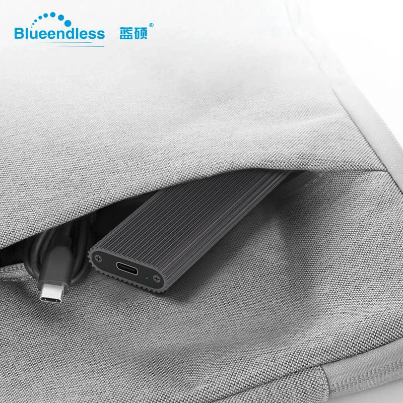 Blueendless алюминиевый корпус SSD с поддержкой PCIe NVME/NGFF чехол M.2 M Key/B & Key Type C 3 1