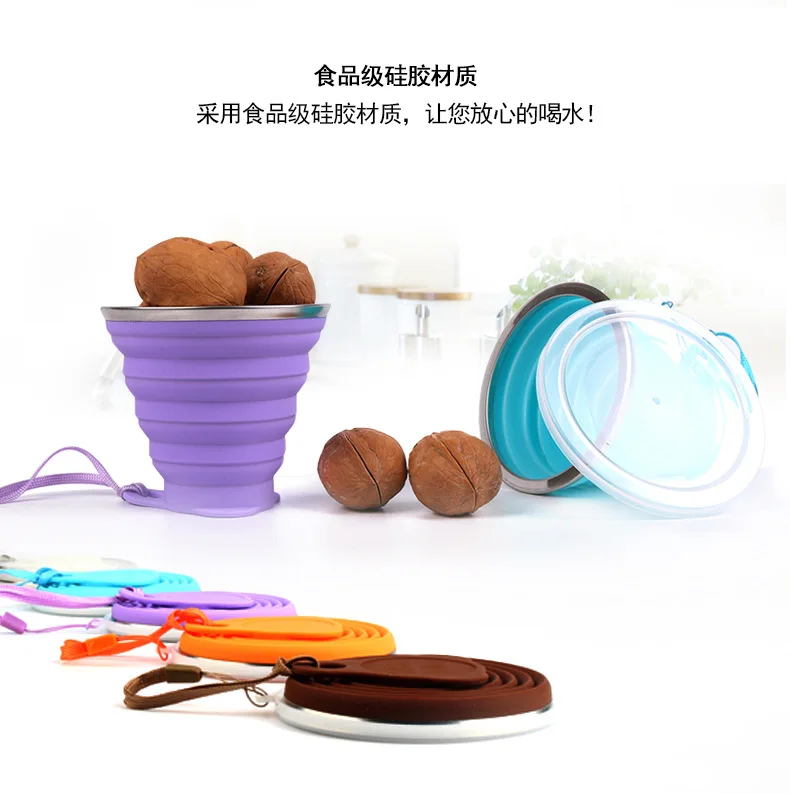 

Folding Silicone Cup Outdoor Environmental Protection 2021 Portable Foldable Multifunctional Telescopic Cup Creative Coffee cup