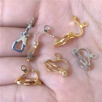 20pcs non pierced metal ear clip diy earrings for jewelry making diy handmade earring accessories wholesale