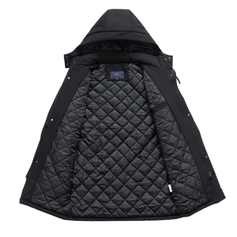 Men 2021 Winter New Plus Long Warm Thick Windproof Parkas Jacket Coat Men Autumn Outwear Outfits Classic Hood Pocket Parka Men