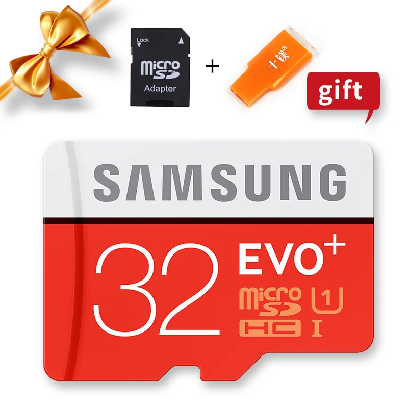 32GB Gift SAMSUNG Microsd карта 256 г 128 ГБ 64 ГБ 32 ГБ 16 ГБ 8 ГБ 100 МБ/с. Class10 U3 U1 SDXC Класс EVO+ карта памяти Micro SD карты TF флэш-карты - Емкость: 32GB Gift