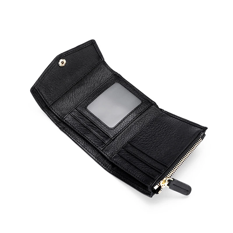 Модный милый женский короткий кошелек из натуральной кожи для карт Женский монет