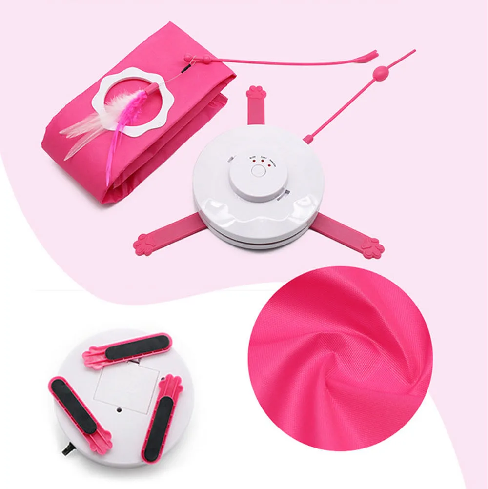 Игрушка для кошек 2 в 1 подстилка из ткани движущаяся мышь перо mascotas игрушка