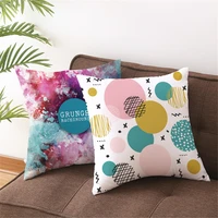 custon colorful geometric pillowcases decorative sofa room bed pillow cover home car cute cushion case 4545cmone side tpr049