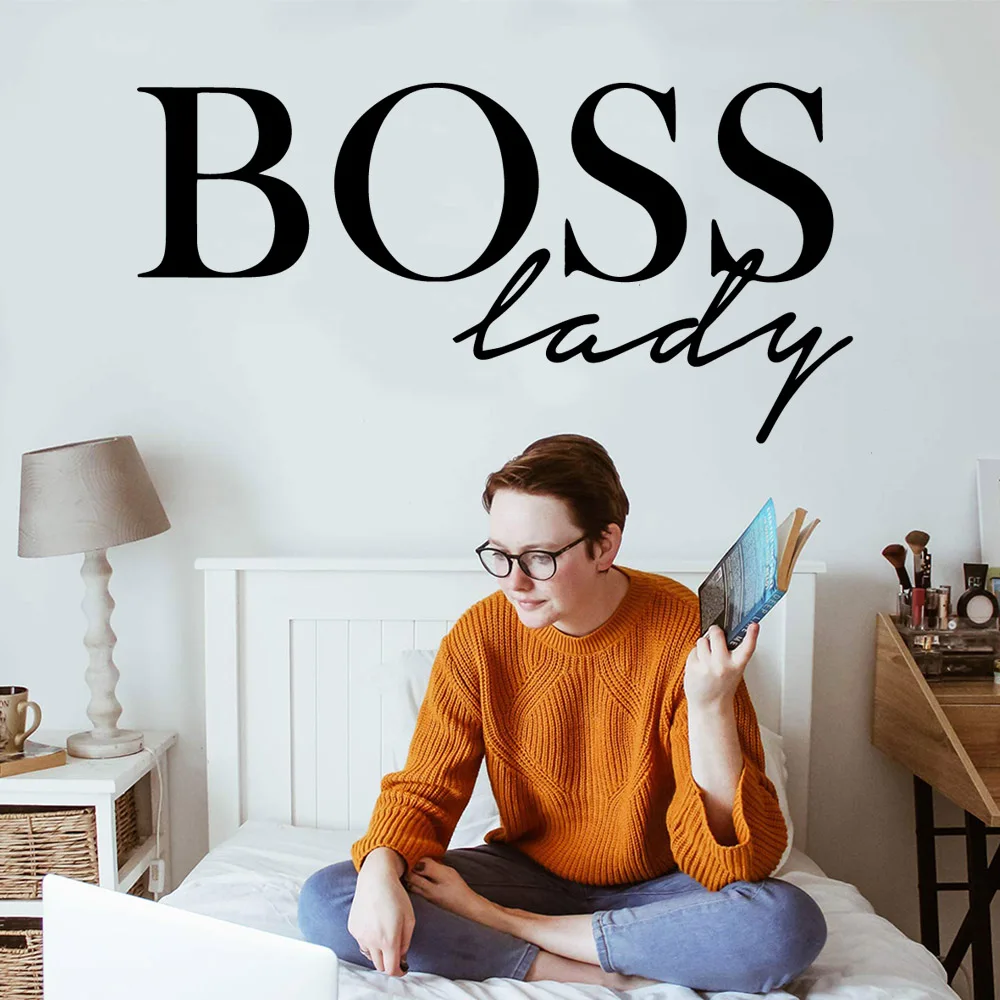 Забавная Наклейка на стену boss художественные виниловые наклейки для детской
