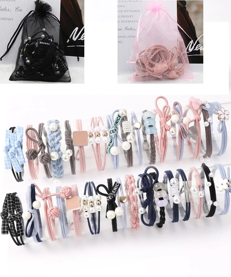 Резинки для волос звездное небо эластичные заколки с лентами цветами