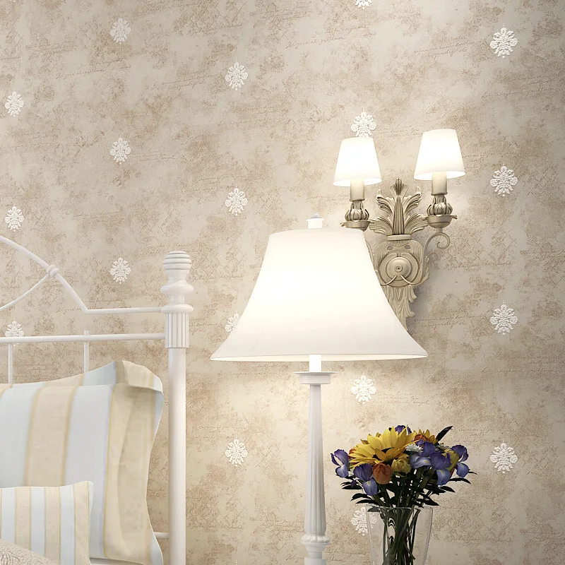 

Ретро американский кантри нетканые обои простая спальня гостиная обои Настенные обои в Малый цветочек рулон обои W90