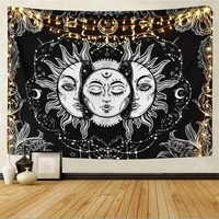 mandala tapestry white black sun and moon tapestry wall hanging gossip tapestries hippie dorm bedroom home decor blanket 95x73cm