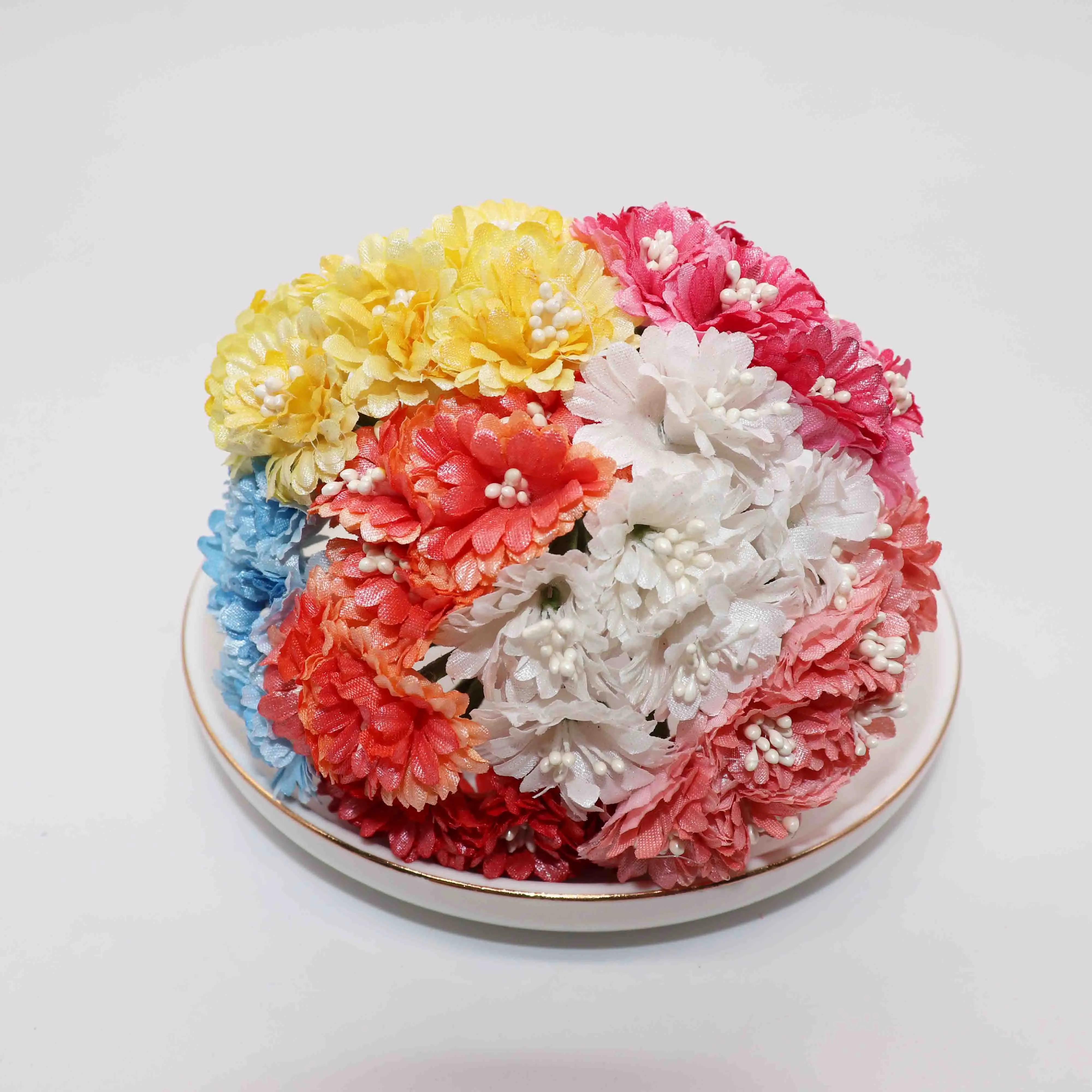 Искусственные цветы Маргаритка с шелковыми тычинками букет для свадебного