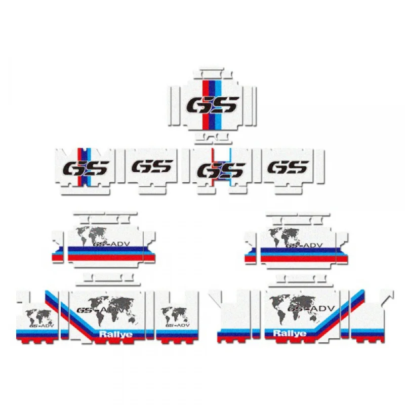 

ForR1200GS R1250GS ADVAluminum Alloy Side Box Applique Toolbox Paper Stickers Screen Protector
