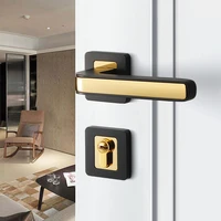 1pc wood door lock indoor bedroom quiet magnetic suction door lock household split wooden door lock gold handle knob